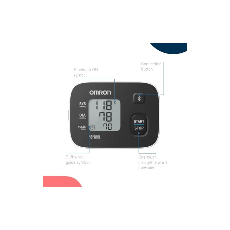 OMRON RS3 Baumanómetro de Muñeca, Bluetooth y App OMRON Connect