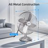 BEYOND BREEZE 12 Inch Retro Oscillating Table Fan, All Metal