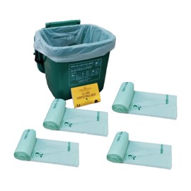 4 x Pack Of 24 10L Compostable Food Waste Caddy Bags 100% Biodegradable Food Caddy Bin Liners