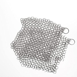 Lehman's Extra Large Chainmail Scrubber for Cast Iron Woven Loops Surgical Steel 2 Pack