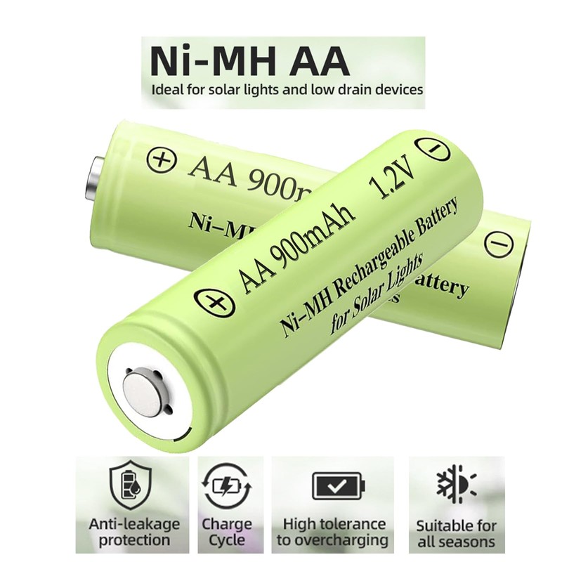 10 Packs 1.2V AA 900mAh Nickel Metal Hydride NiMh Rechargable