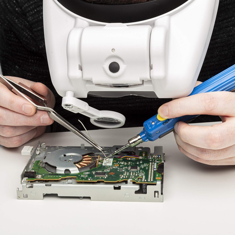 Lightcraft Professional LED Headband Magnifier with Bi-Plate Magnification & Loupe,
