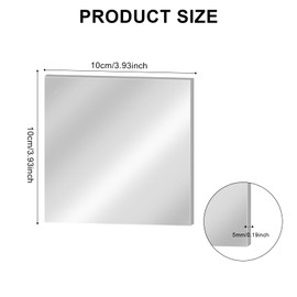 DARENYI Square steel plate, 304 stainless steel sheet, fine sheet, metal sheet for crafts, stainless steel sheet, plates for repairs, welding, projecting, crafts etc. (10 x 10 cm x 5 mm)