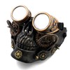 Steampunk Gothic Gear Face Mask with Goggles Cosplay Costume Party