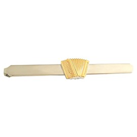 Accordion Tie Pin Accordion Approx. 7 cm Long Shiny Bicolour + Gift Box, Brass