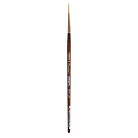 KINGART Premium Finesse 8350-2 Liner Series Artist Brush, Synthetic Kolinsky Sable Hair, Short Handle, for Watercolor and Oil Paints, Size 2