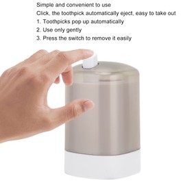 Porta Palillos, Caja de Palillos de Presión Automática, Dispensador de Palillos de Dientes con Engrosamiento Automático para Cocina de Restaurante(blanco)