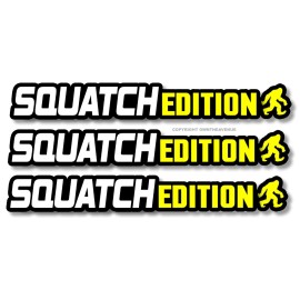 OwnTheAvenue 3Pcs Squatch Edition Bigfoot Funny Joke Humor Car Truck Laptop Sticker Decals 6"
