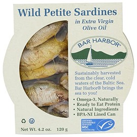 Bar Harbor Sardines Wild Petite Evoo, 4.2 Oz (Pack of 12)