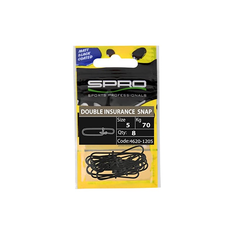 Spro Matt Black Double Insurance Lock Snap – Safety Pendant