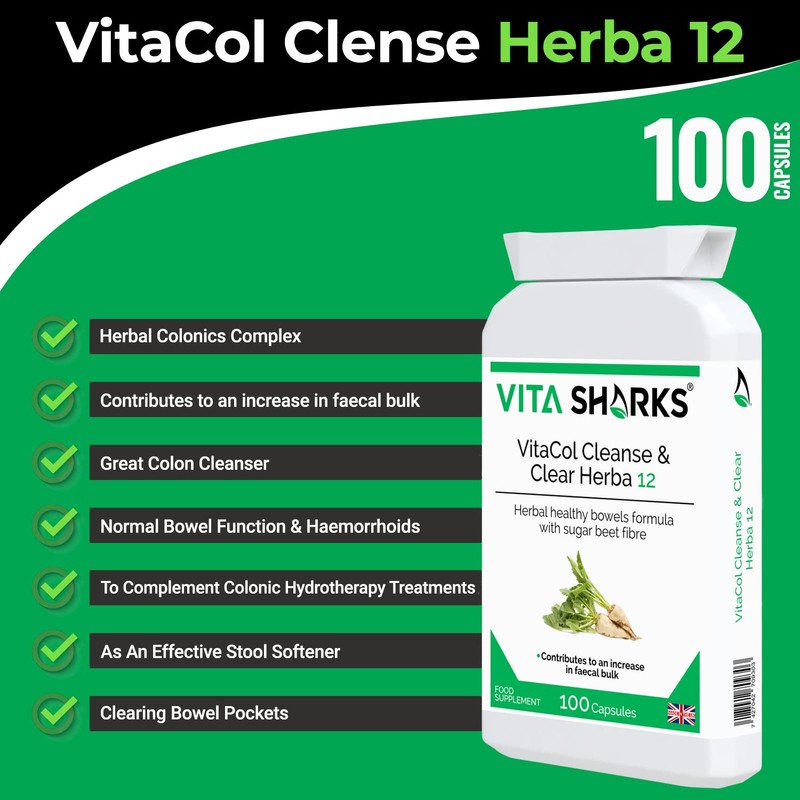 VitaCol Cleanse & Clear Herba 12 - Fibre Enriched Vegetarian