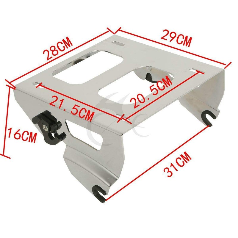 TCMT Chrome Solo Rack w/Docking Hardware Kit Fit For Harley