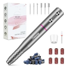 DANNARY Electric Nail Drill Machine Professional,Cordless Electric Nail File for Acrylic Gel Nails,Efile Manicure and Pedicure Kit for Grinding Polish