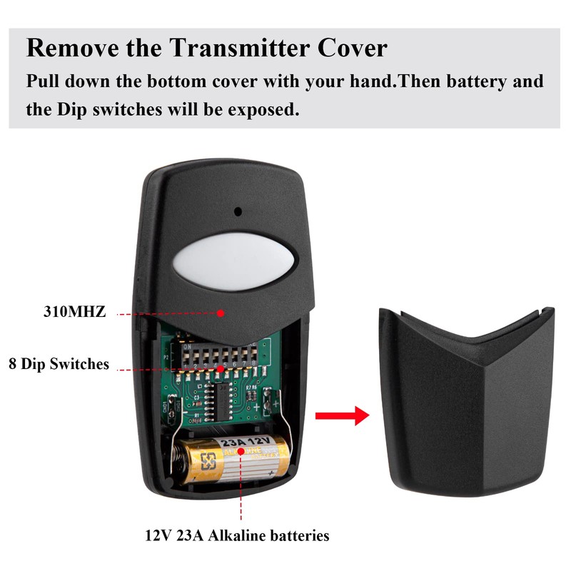 for Linear DTC Delta 3 Garage Door Remote Control 8