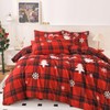 Mengersi Christmas Duvet Cover Set Queen Size,Christmas Tree Snowflake Duvet