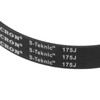 sourcing map 175J6 Rubber Poly V Belt, 6 Ribs PJ