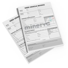 Used Car Vehicle Sales Invoice Receipt NCR Pad - Buying & Selling Motor Trade - A4 Size