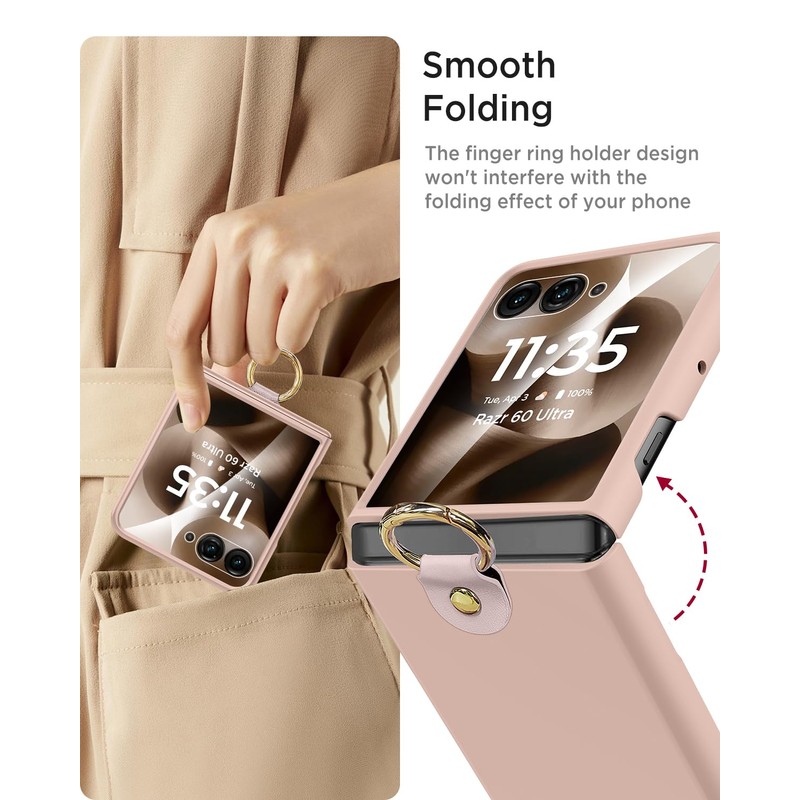 Miimall Thinnest for Razr 2025 Ultra Case Shockproof, with HD