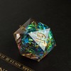 Cusdie 33MM D20 DND Dice with Sharp Edges and Glitter