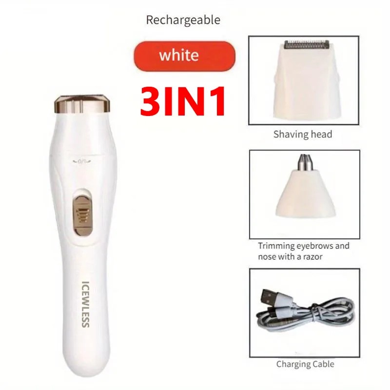 Waterproof Electric Hair Trimmer for Face & Body – USB