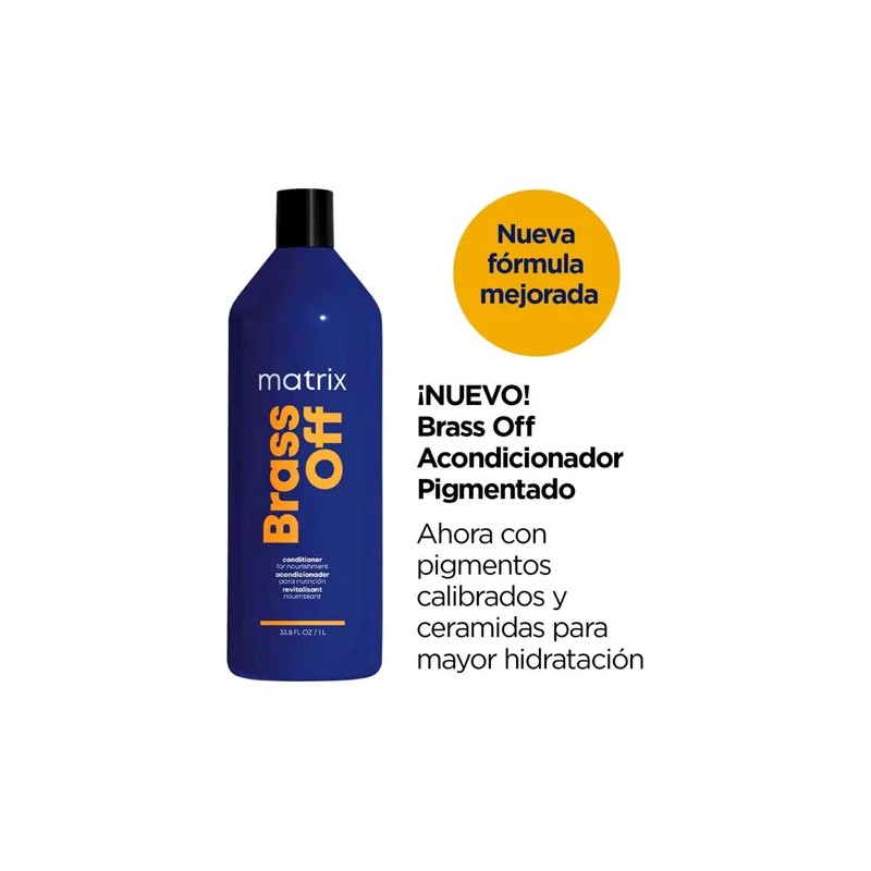Matrix Brass Off Shampoo 1 Lt Acondicionador 1 Lt Matizador