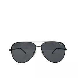 Quay Australia High Key Black Smoke Aviator Sunglasses