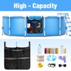 YIZHIXIANGQ Pool Aufbewahrungstasche, Pool Aufbewahrungskorb, Pool Aufbewahrungsbox, Schwarz Schwimmbad Netztasche