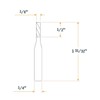POWERTEC Router Inlay Kit for 1/4" Template, Solid Brass Router