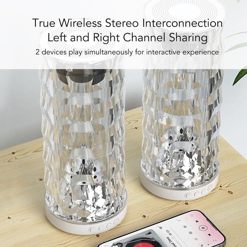 Portable Bluetooth Speaker with Touch Control Colorful Light 3D Surrounding