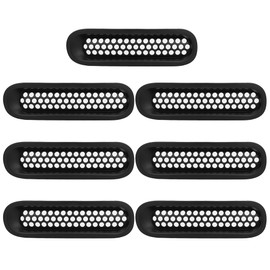 7pcs Clip On Front Mesh Grille Inserts Fits for Jeep JK Wrangler 2007-2015