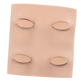 Beavorty Lash Practice Module Removable Practice Lashes Practice Eyelids for Eyelash Makeup Kits Model Kit Eyelash Mannequin Head with Removal Eyelids Replaceable Silica Gel Training Belt