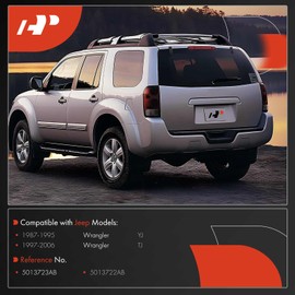 A-Premium Window Liftgate Glass Hinge Compatible with Jeep YJ Series Wrangler 1987-1995, TJ Series Wrangler 1997-2006, Rear Left and Right Side, 2-PC Set, Replace# 5013723AB, 5013722AB