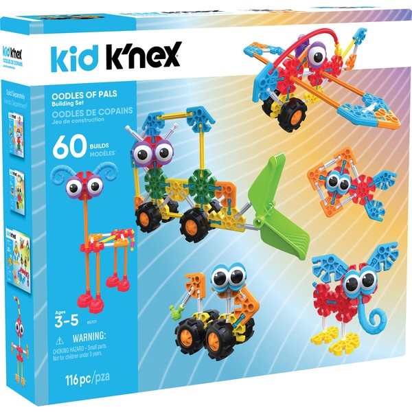 KID K’NEX – Oodles of Pals Building Set – 116 Pieces – Ages 3 and Up Preschool Educational Toy ()