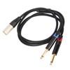 Dual 1/4 Inch to XLR Male Y Splitter Cable XLR