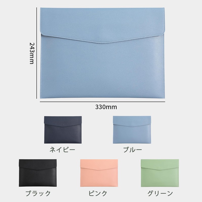 DEVENTORZ A4 File Folder, PU Leather, Document Case, Waterproof, Large
