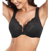 HACI Front Closure Bra for Women Unpadded Underwire Full Coverage