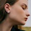 WEKIA - 4pares Aretes De Zirconia Plata 925 Para Mujer