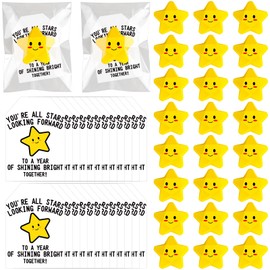 24 Set Back to School Student Gifts from Teacher Star Stress Ball Toy with Inspirational Cards Emotional Relief Stress Star First Day of School Gifts for Student Classroom Prizes