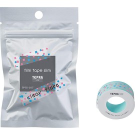 Kingjim TPT11-017 Tepra Lite Film Tape, Clear, Flake,