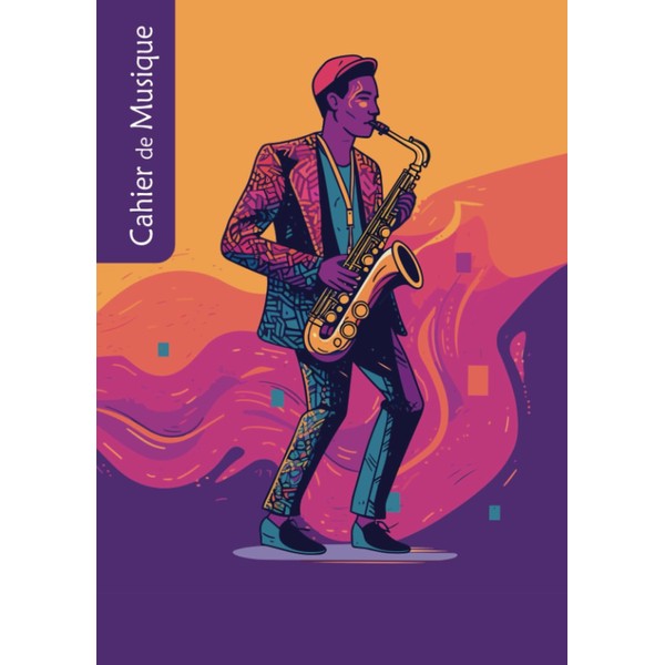 Cahier de Musique: avec portées et grands carreaux Seyès |
