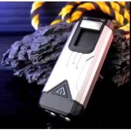 iToncs EDC Flashlight Rechargeable, High Lumens Mini LED Flashlight with 8 Modes Dual Light Sources Magnetic Work Light Waterproof Pocket Flat Flashlights for Night Working