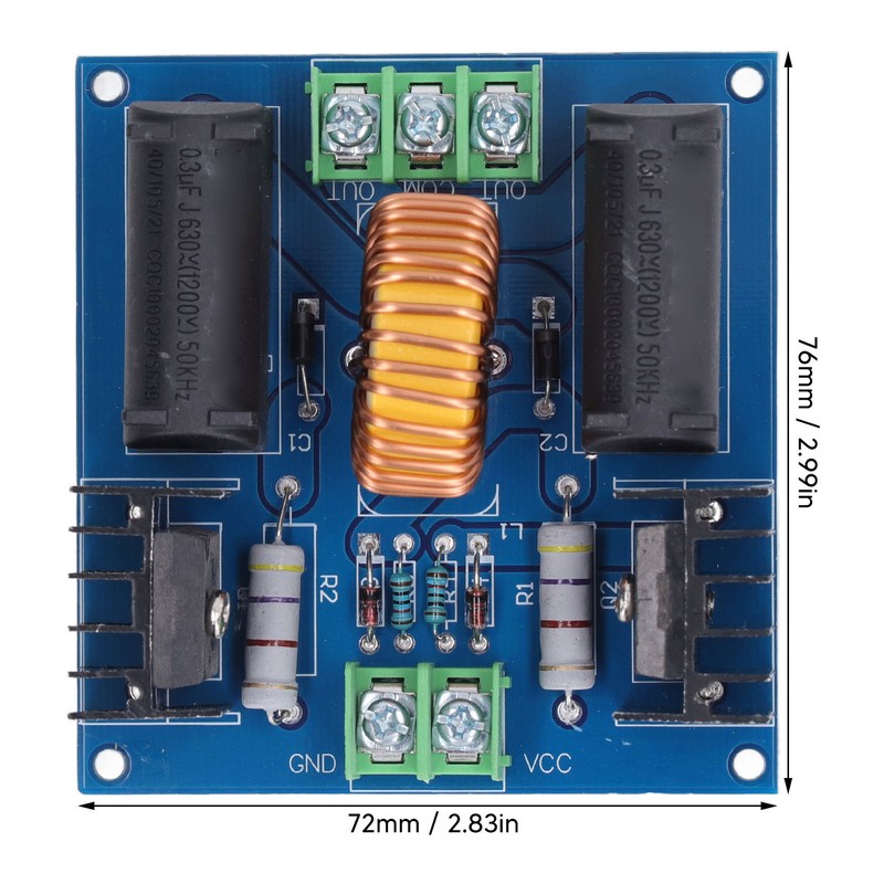 ZVS Driver Module 24V Input No Load 3A Current ABS