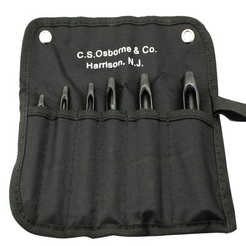 C.S. Osborne 6 Size Belt Punch Set #K-245 Round Hole