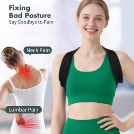 Posture Corrector for Women and Men, Adjustable Back Brace for Spine Alignment & Shoulder Support,Comfortable & Breathable Clavicle Straightener,Back Support,Supports Better Posture,Medium(26" to 41" chest range)