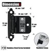 JQK 1/2 Inch Overlay Cabinet Door Hinges Black, 50 Pack