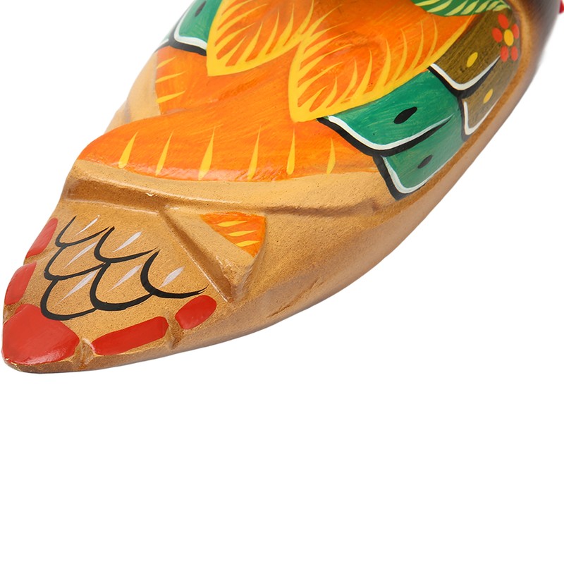 1 Pair Wooden Mandarin Duck Ornament Water Based Paint Romantic