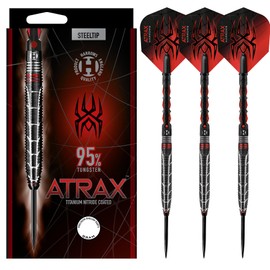 Harrows Atrax 95% Tungsten Steel Tip Darts Set (24, Grams)