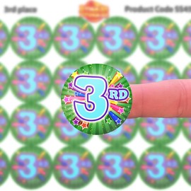 144 3rd Place Sports Day Star Stickers - School themed teacher reward stickers - Size 30mm