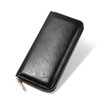 Airstellia Men's Long Wallet, Genuine Leather, Large Capacity, Cowhide Leather,