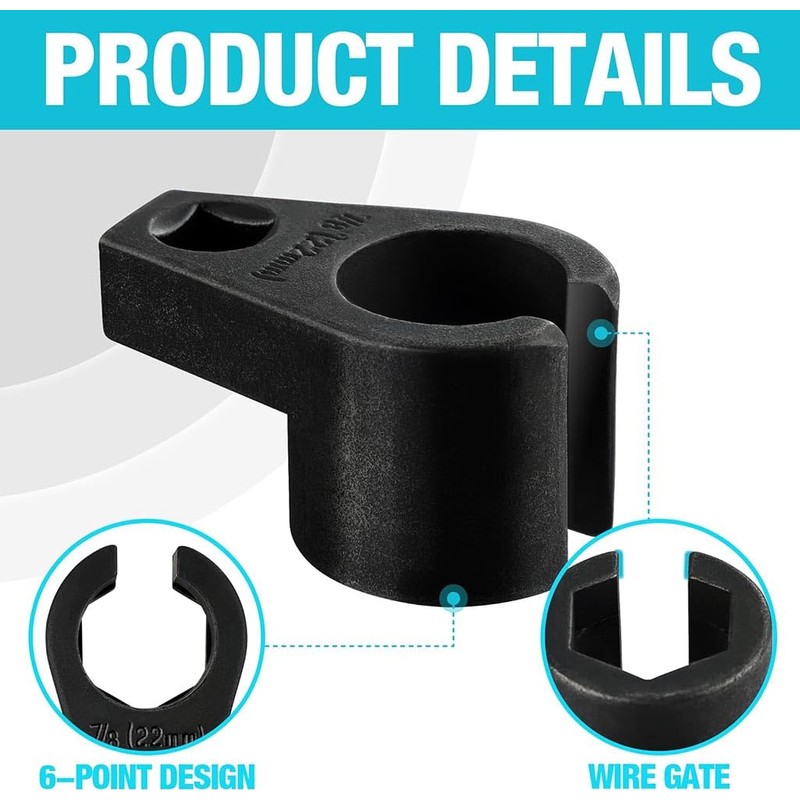 PAIKIUU Oxygen Sensor Socket Wrench 22mm 3/8" Lambda Sensor Socket